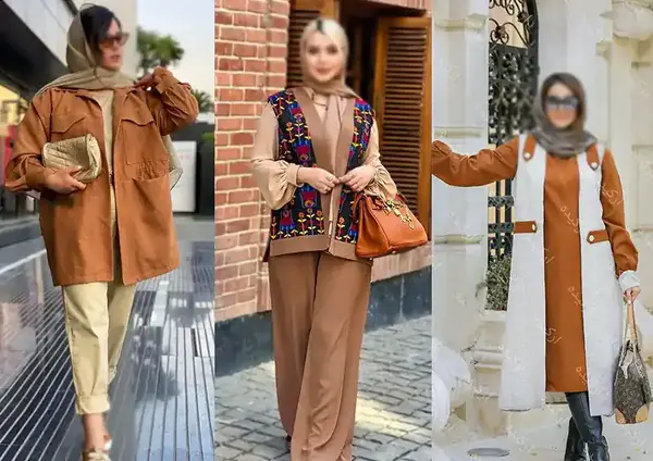 عکس مدل مانتو اسپرت قهوه ای