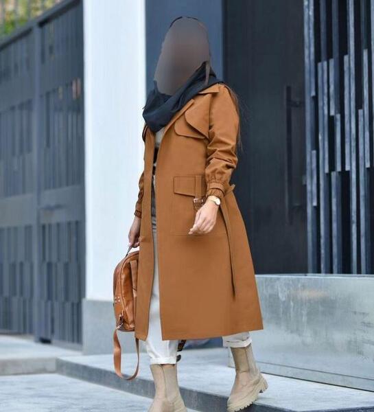 عکس مدل مانتو اسپرت قهوه ای