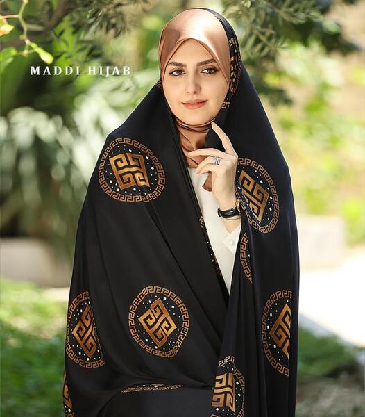 عکس چادر رنگی تیره