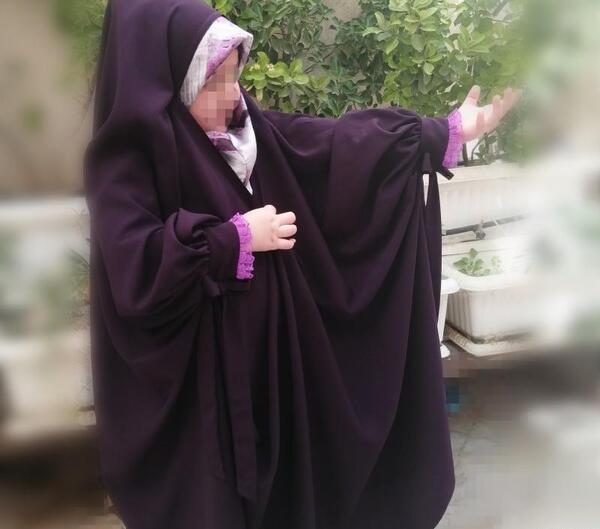 عکس چادر رنگی تیره