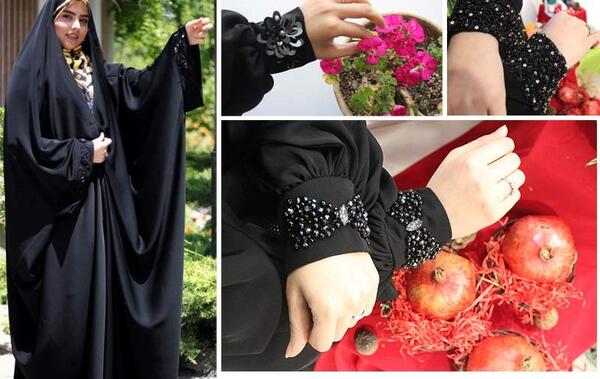 عکس چادر رنگی تیره