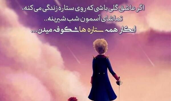 عکس نوشته هایی از کتاب شازده کوچولو