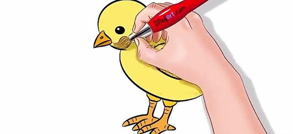 عکس جوجه مرغ نقاشی
