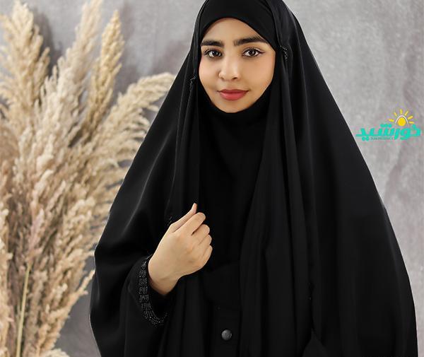 عکس آموزش دوخت مقنعه چانه دار