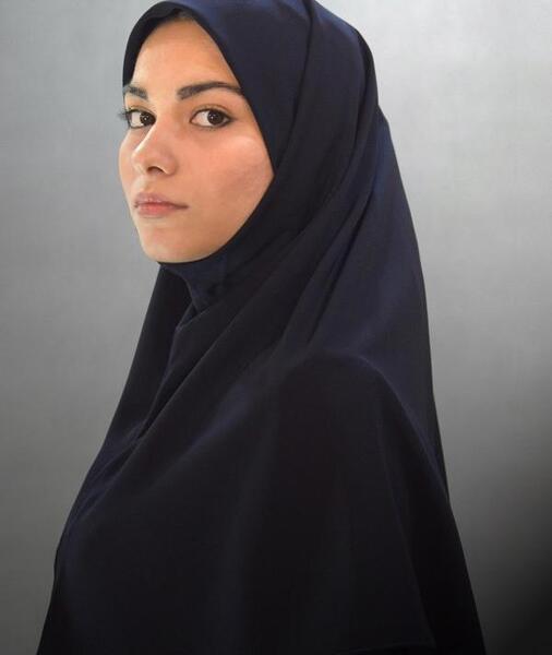 عکس آموزش دوخت مقنعه چانه دار
