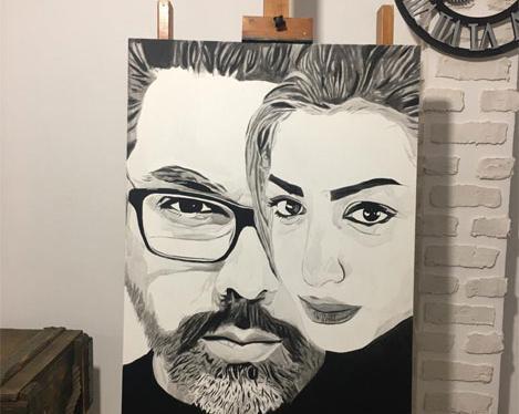 عکس نقاشی مدرن چهره