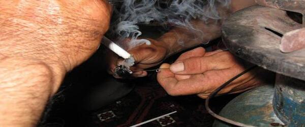 عکس سیخ و سنگ تریاک