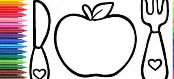 عکس نقاشی ساده چاقو