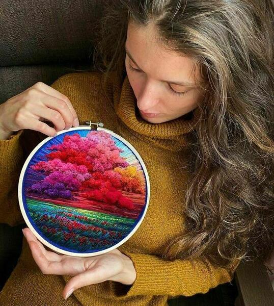 عکس ایده زیبا برای گلدوزی