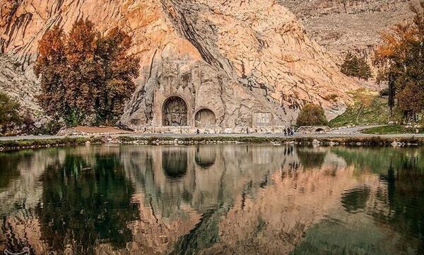 عکس نزدیک از طاق بستان