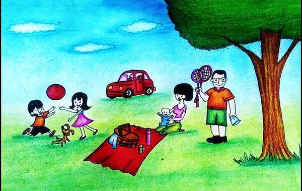 عکس سیزده بدر برای نقاشی