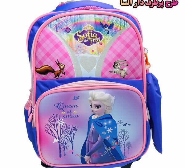 عکس کیف مدرسه دخترانه چرخدار