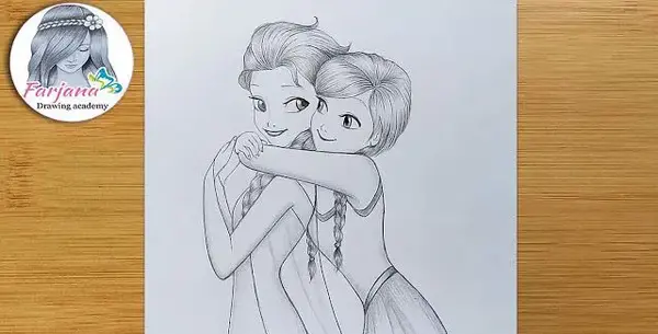 عکس نقاشی السا و آنا آسان