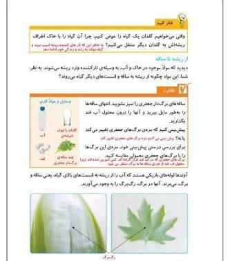 عکس صفحه علوم پنجم
