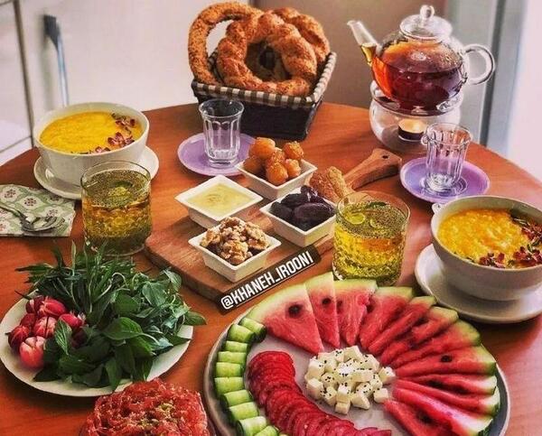 عکس تزیین سفره ی افطار