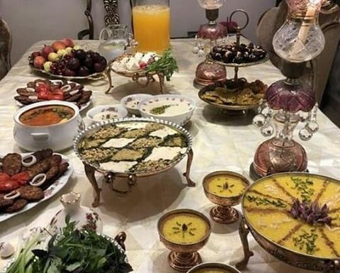 عکس تزیین سفره ی افطار