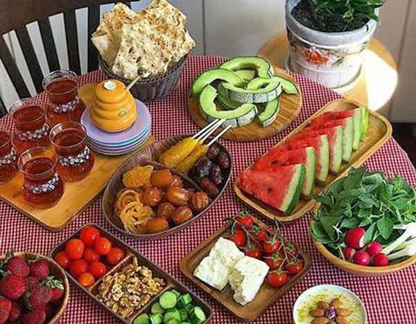 عکس تزیین سفره ی افطار