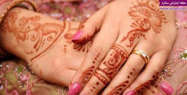 عکس دست عروس با حنا