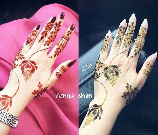 عکس دست عروس با حنا