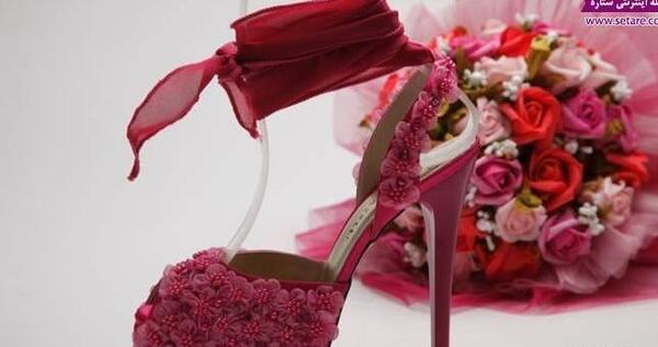 عکس لباس عروس با کفش پاشنه بلند