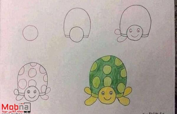 عکس نقاشی ساده و زیبا کودکانه