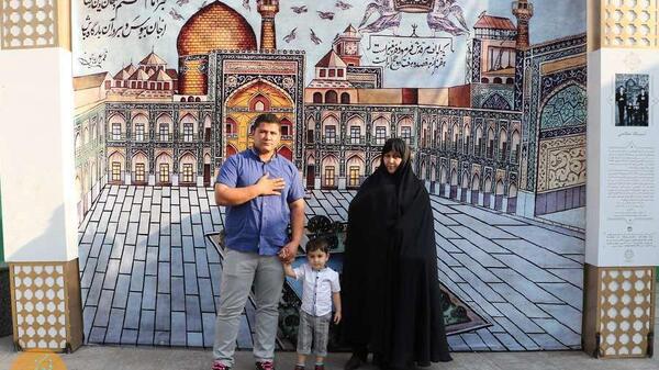 عکس یادگاری حرم امام حسین