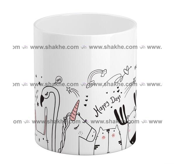 عکس طرح نقاشی لیوان ساده