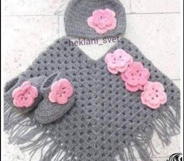 عکس بافت شنل بچه گانه