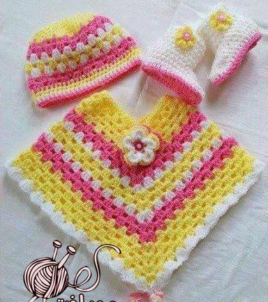 عکس بافت شنل بچه گانه