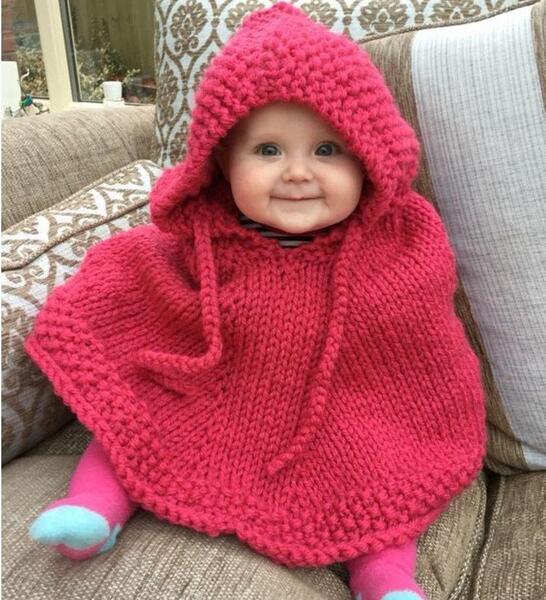 عکس بافت شنل بچه گانه