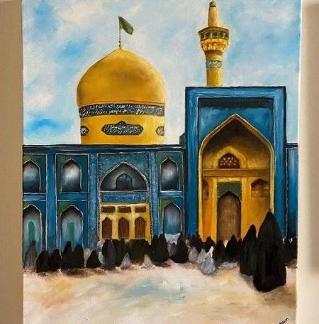 عکس حرم امام رضا برای نقاشی کودکانه