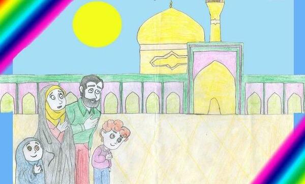عکس حرم امام رضا برای نقاشی کودکانه