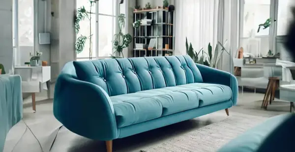 عکس مبل فیروزه ای رنگ