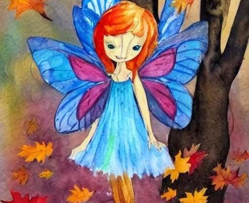 عکس نقاشی پاییز ساده و زیبا