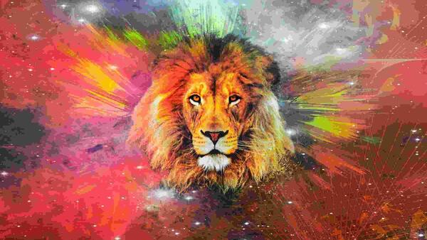 عکس شیر رنگی برای پروفایل