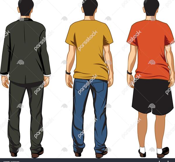 عکس نقاشی پسر ایستاده