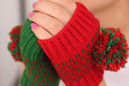 عکس دستکش بافتنی