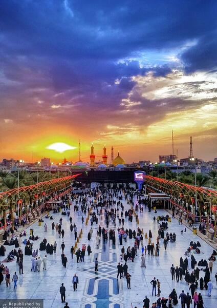 عکس بین الحرمین غروب