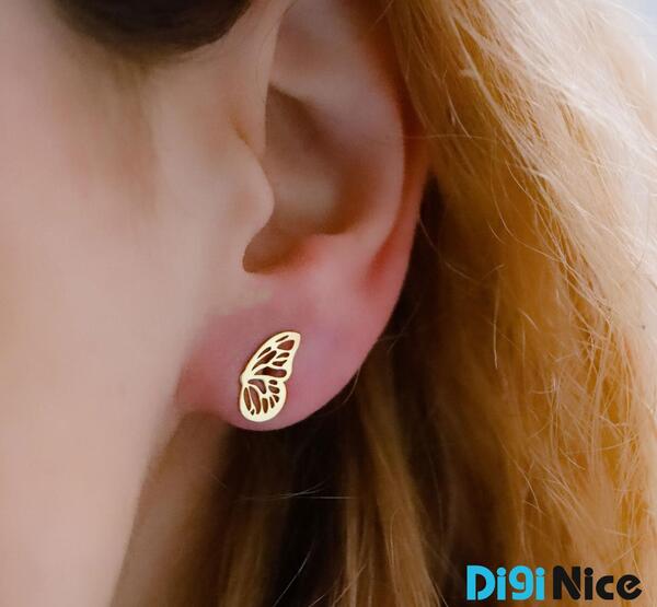 عکس گوشواره پروانه ای طلا