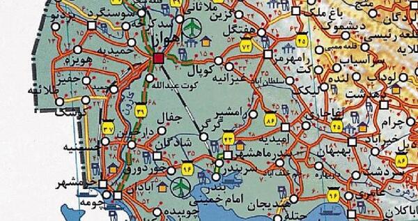 عکس نقشه ایران با جزئیات