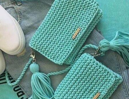 عکس کیف پول بافتنی با قلاب