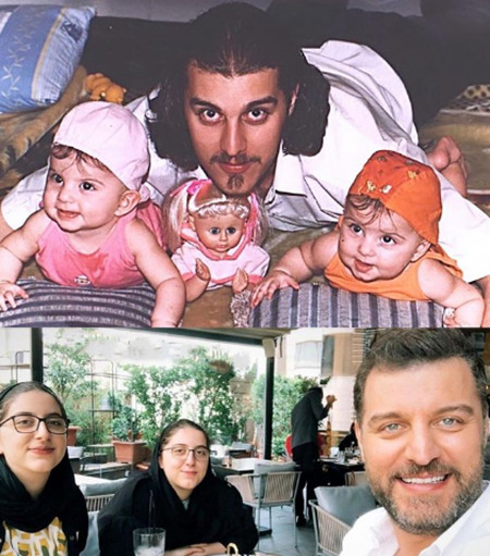 عکس همسر باربد بابایی و بچه هایش