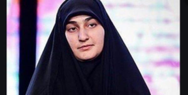 عکس گریه دختر حاج قاسم سلیمانی