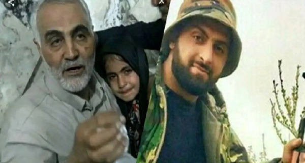 عکس گریه دختر حاج قاسم سلیمانی