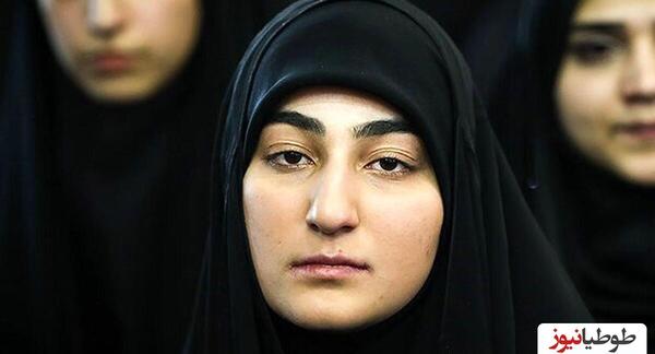 عکس گریه دختر حاج قاسم سلیمانی