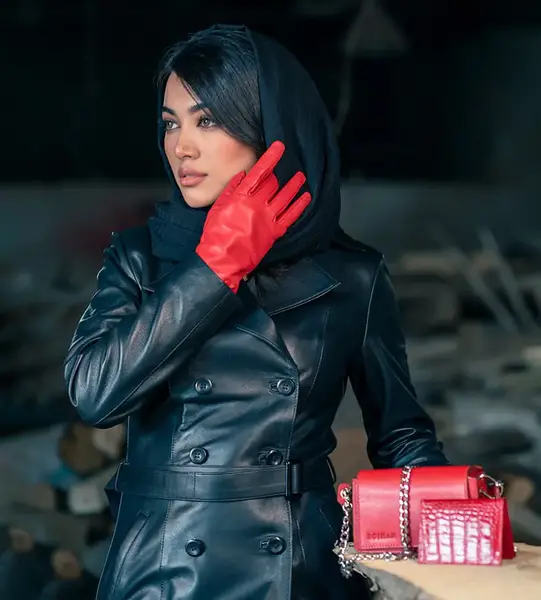 عکس دستکش چرم دخترانه
