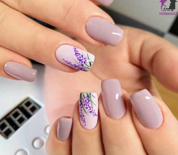 عکس کاشت ناخن گل بابونه