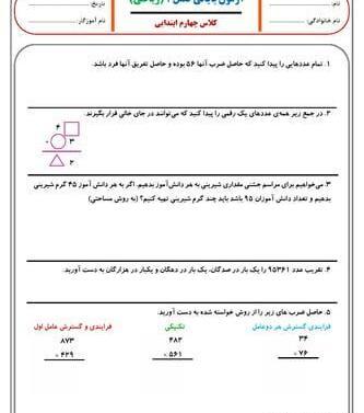 عکس ضرب فرایندی با جواب