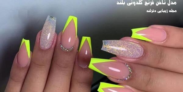 عکس مدل ناخن کوتاه گلدونی