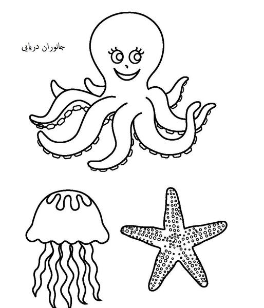 عکس نقاشی موجودات زیر دریا